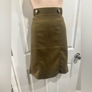 Scarlett. Olive Pencil Skirt. Size L